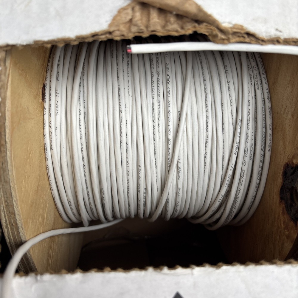 Lake Cable P224CS 22/4C Plenum Control/Communications Cable CMP White ~400ft