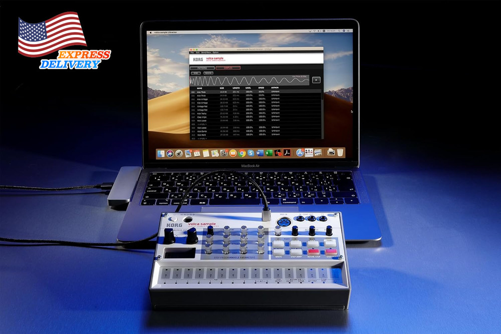 2 Digital Sample Sequencer Drum Machine W/Pattern Chain Mode & 16-Step Sequencer