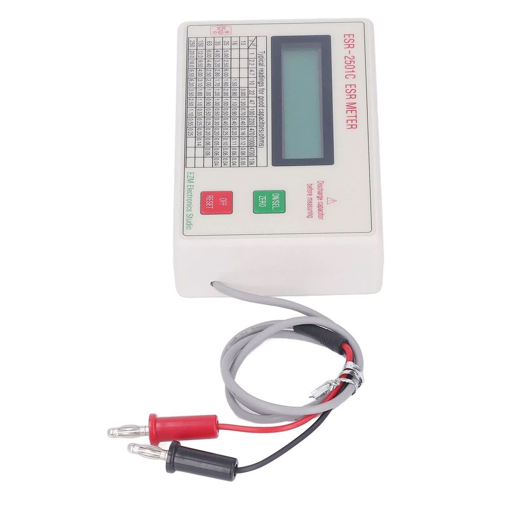 Durable Handheld ESR DCR Capacitor Tester High Accuracy Capacitance Meter