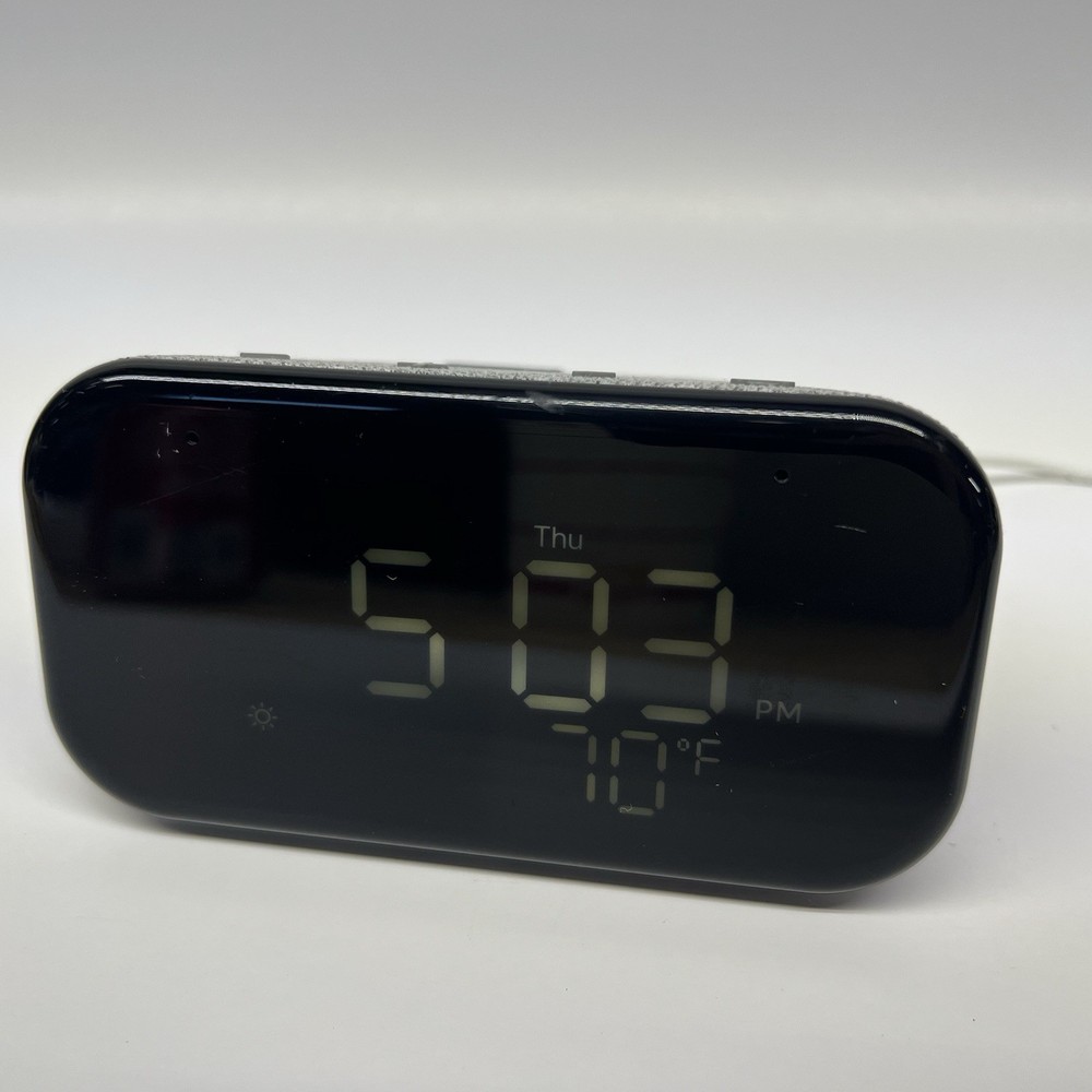 Lenovo Google Smart Clock Essential CD-4N341Y Gray - TESTED WORKING!