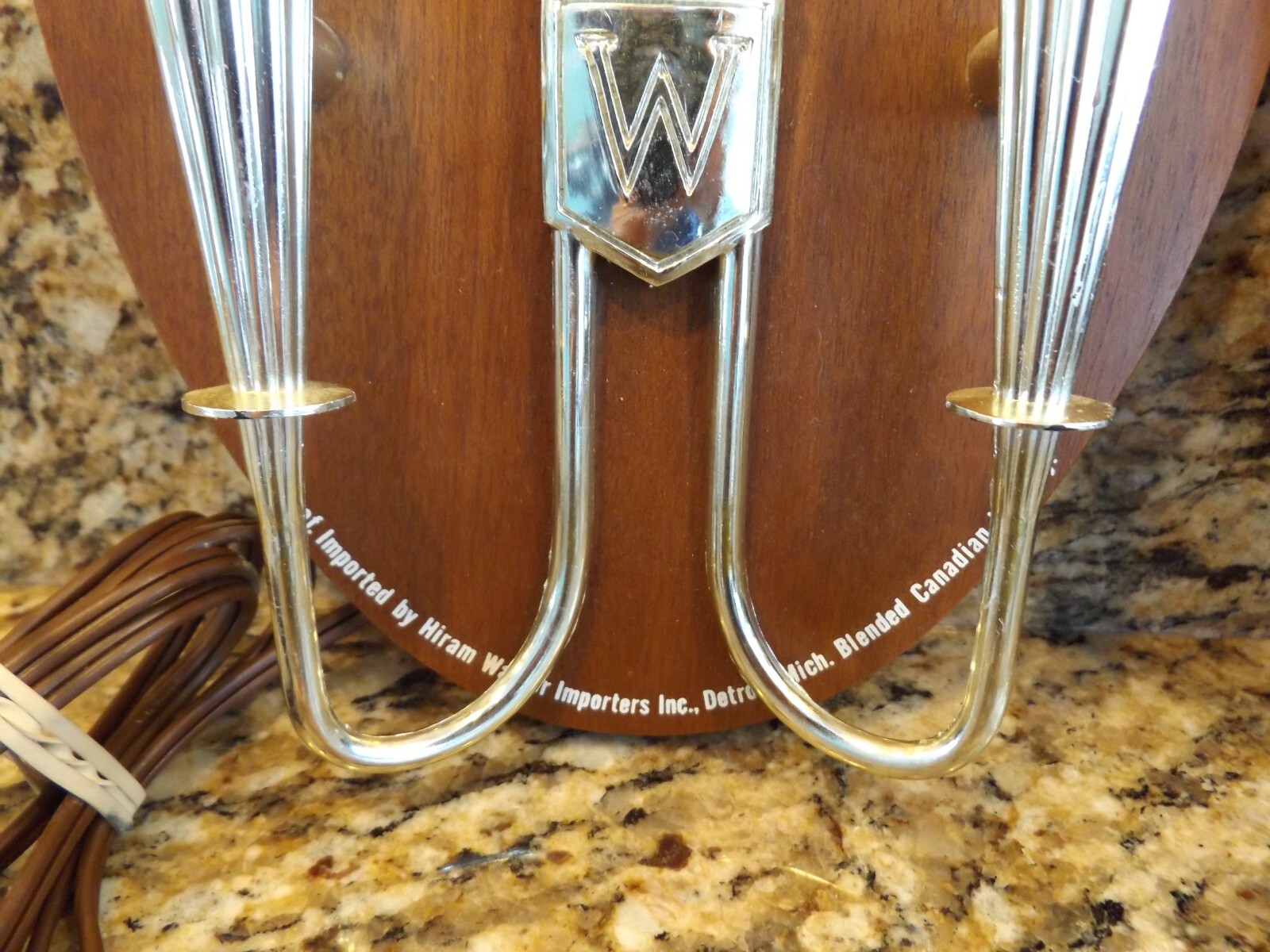 PAIR OF VINTAGE WALKER'S DELUXE BOURBON CANADIAN CLUB WHISKEY WALL SCONCE LIGHTS