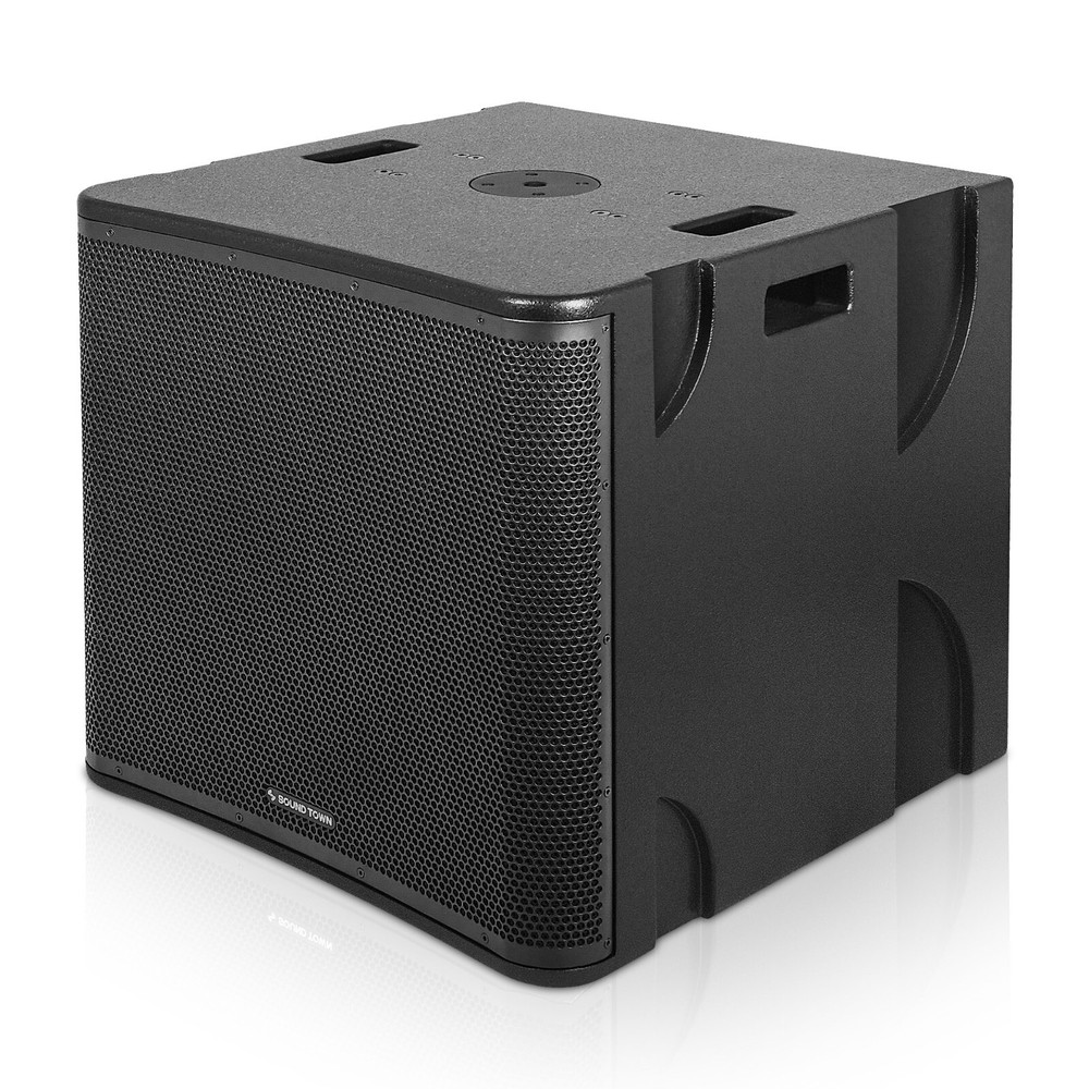Sound Town Line Array Set, One 18" Sub, One Column Speaker Black (PS-18SP12B1.1)