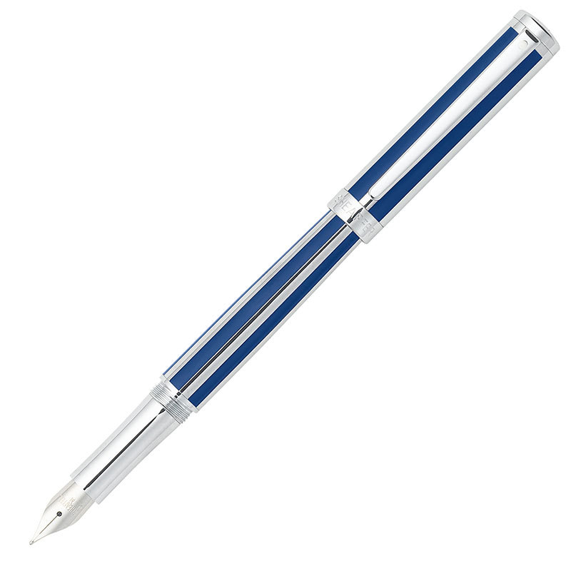 Sheaffer Intensity Ultramarine Striped Medium Point Fountain Pen 9230-0