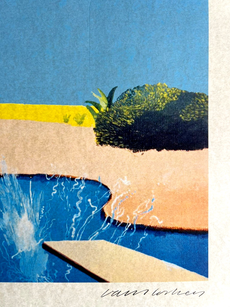 David Hockney Lithograph Handmade COA Original Signed Op Numbered In Pencil