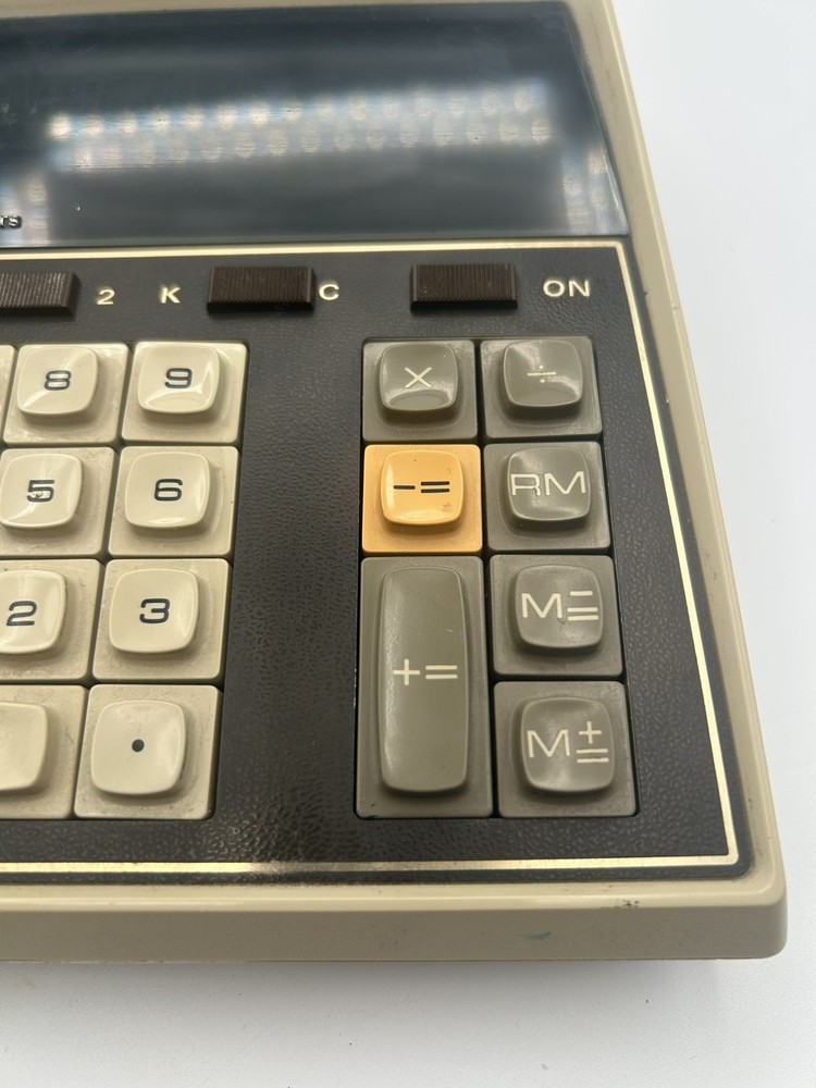 Vintage Texas Instruments TI-5100 Electronic Calculator & AC Adaptor Working E1