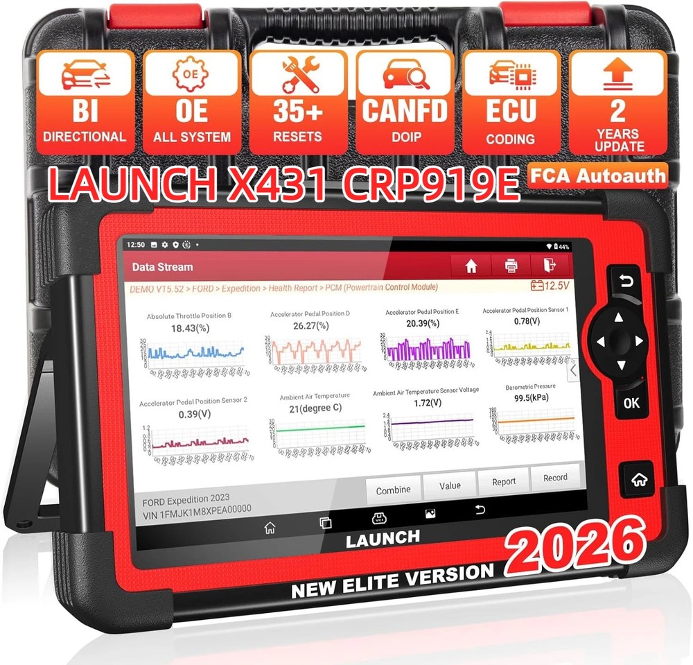 LAUNCH X431 CRP919E Bidirectional Diagnostic OBD2 Scanner ECU Reader 35+ Reset