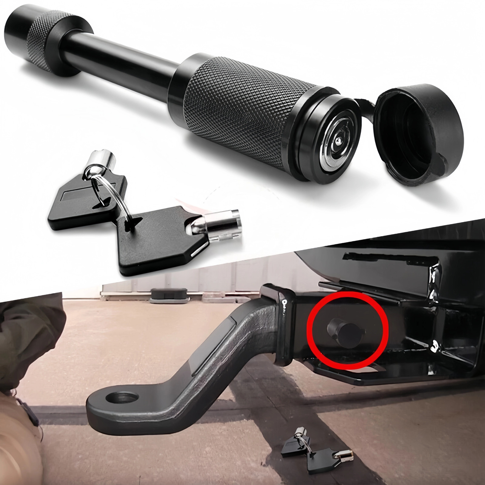 Hitch Pin Lock Trailer Hitch Lock 5/8 in 2 Keys for Truck Trailer Receiver US