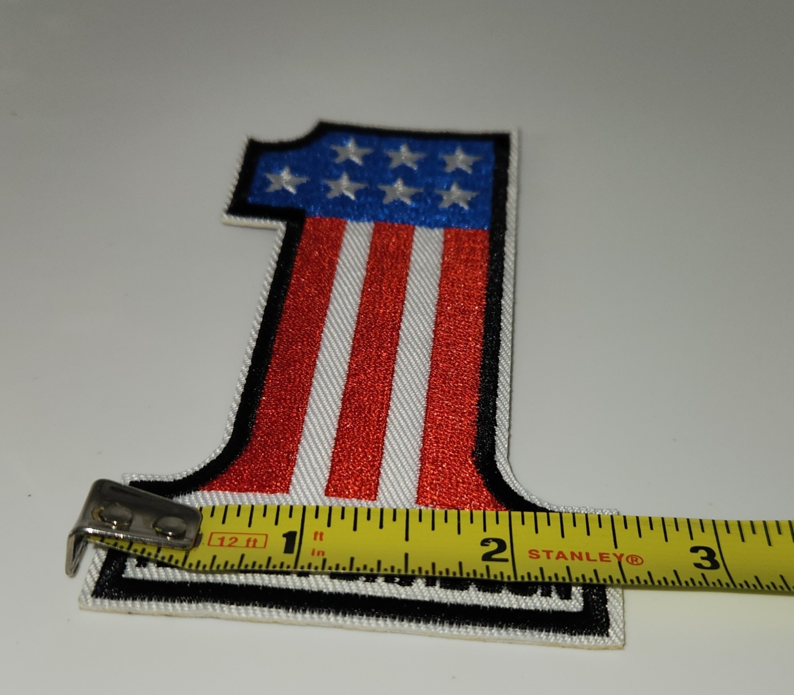 Harley-Davidson 4 inch Embroidered RWB #1 Logo Emblem Iron On Or Sew On Patch