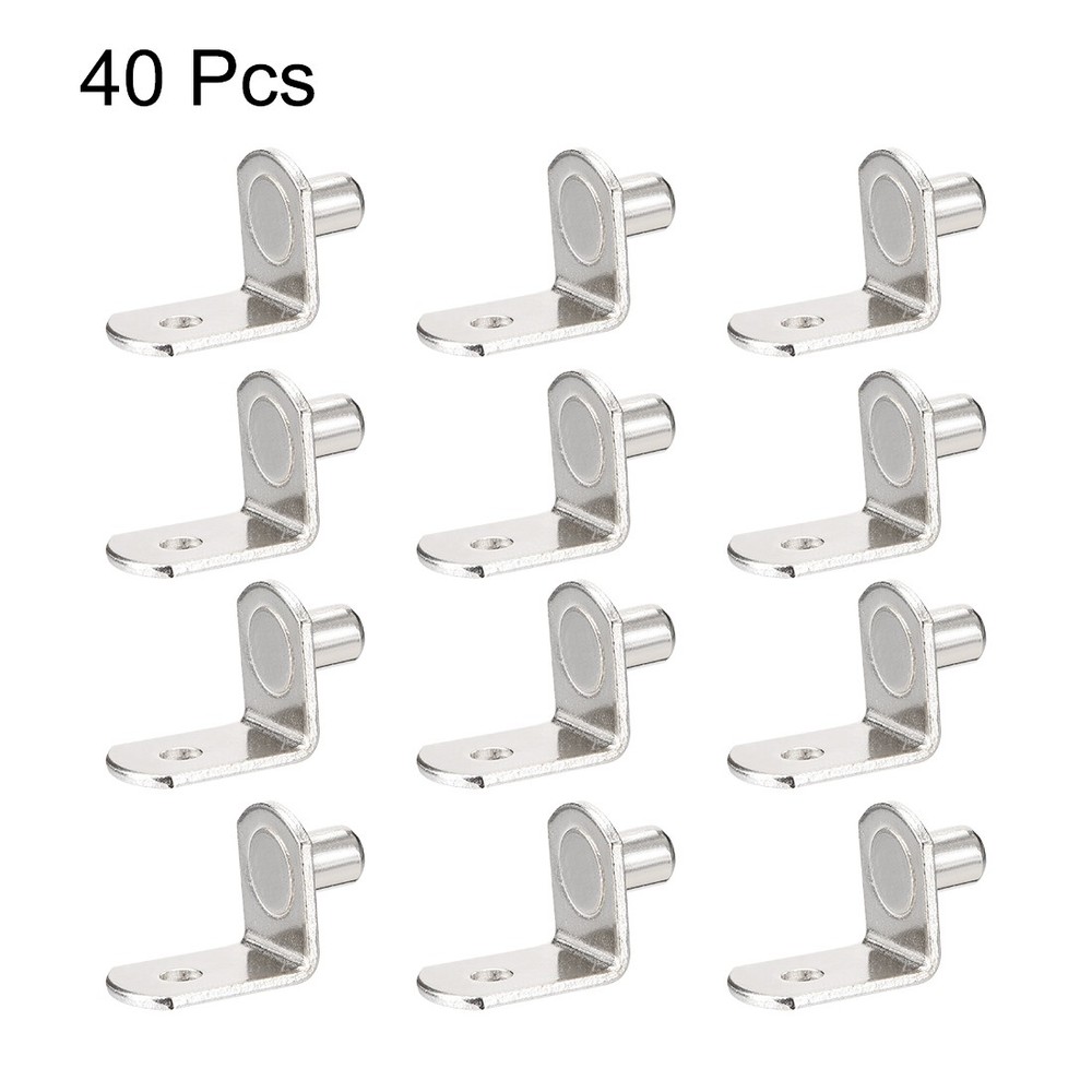 Shelf support pin, 6mm L shaped support, wardrobe shelf, bracket 40pcs