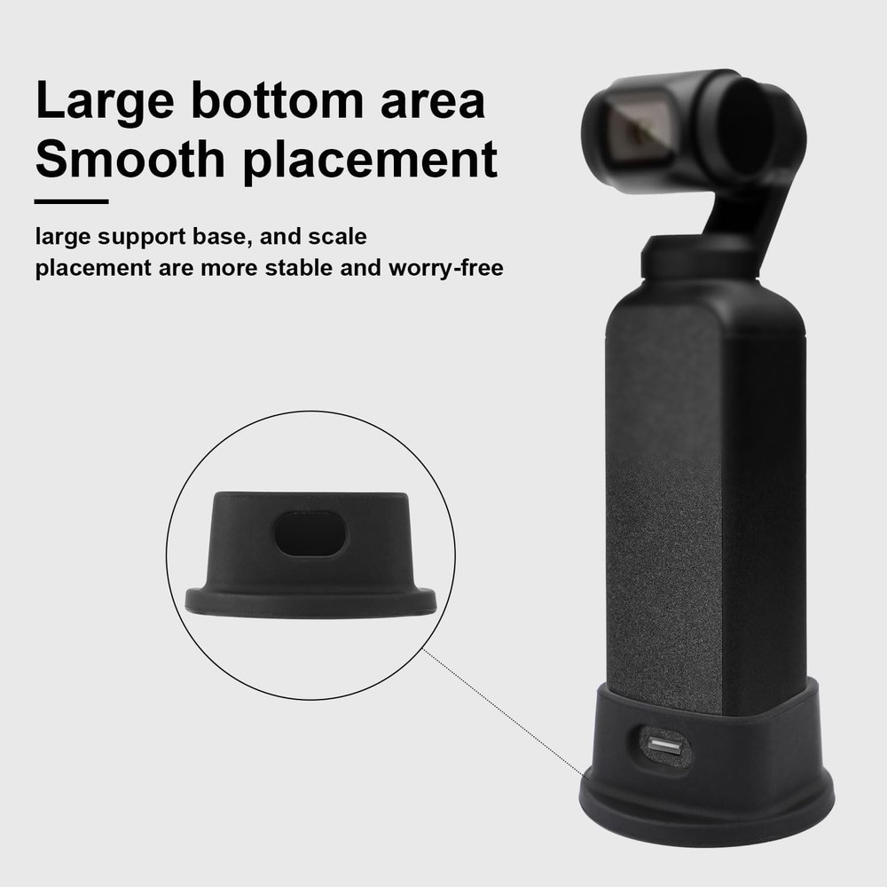 Silicone Desktop Mount Stand Stable Support Bracket Base for Osmo Pocket 3 Black