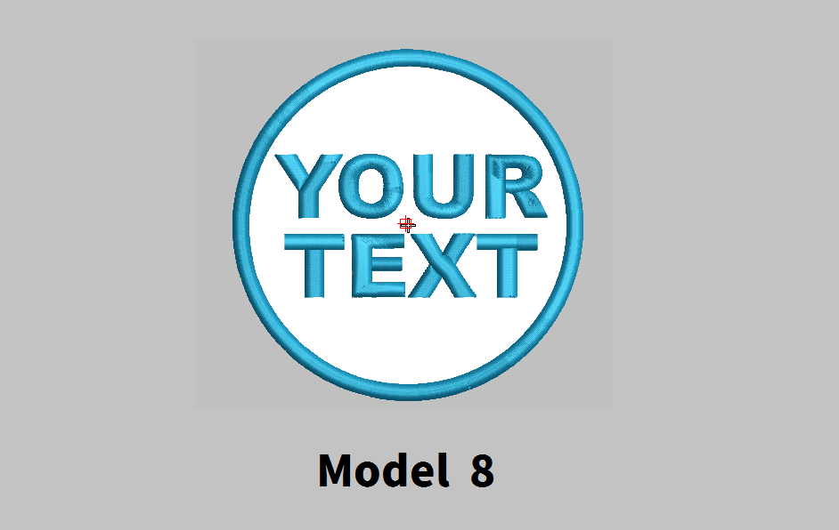 Custom Embroidery 3" Round Patch Biker Embroidered two lines text sew on