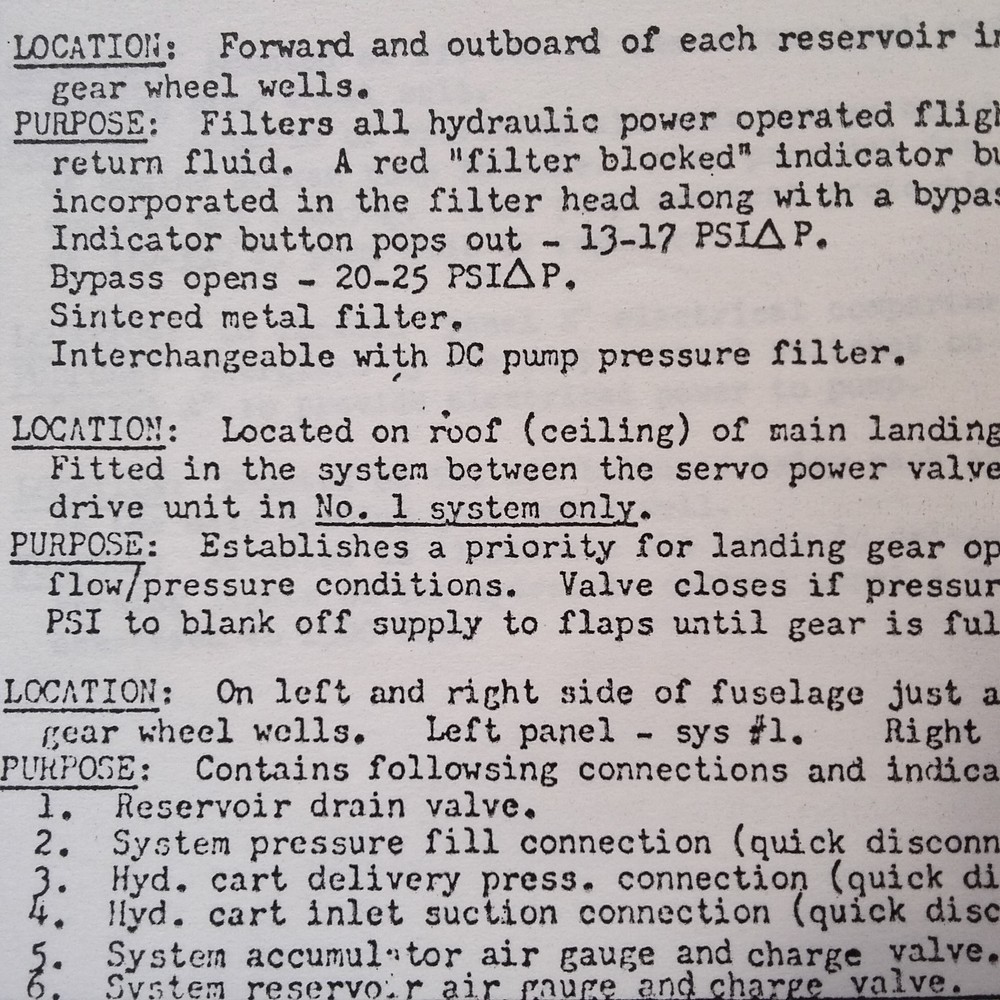 BAC One-Eleven 1-11 Component Locator Booklet Manual