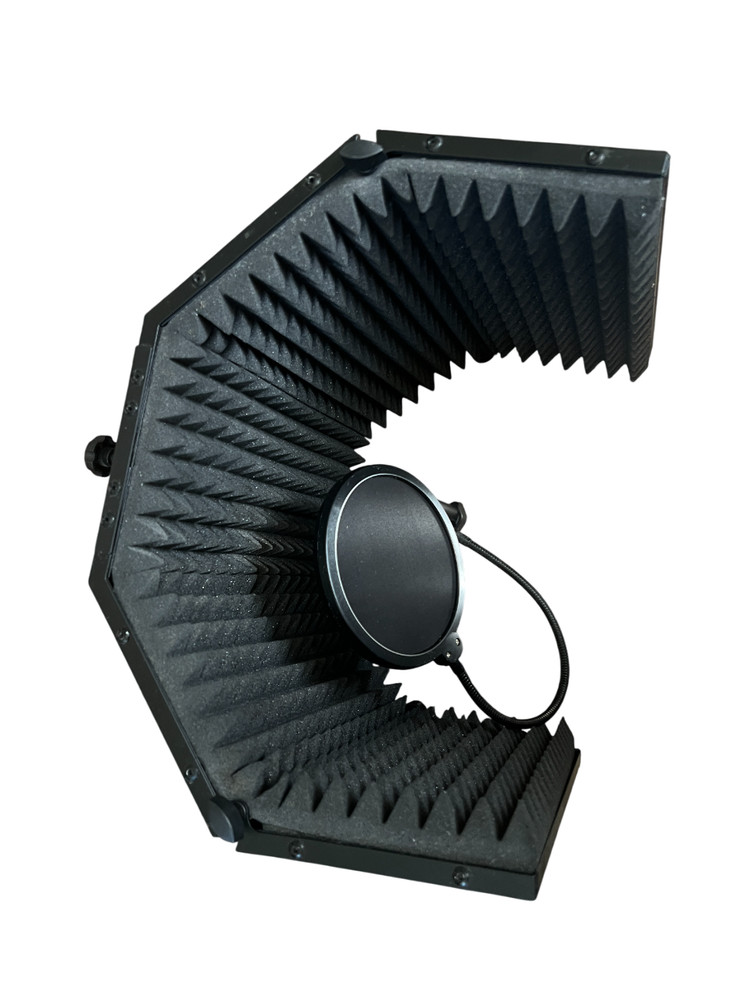 AxcessAbles Mic Reflection Pop Filter Pyramidal Acoustic Foam Lining Lightweight