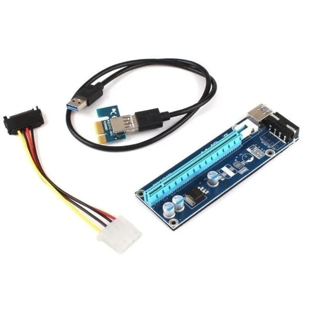 Ethereum PCI-E 1x to 16x Powered USB3.0 GPU Riser Extender Adapter Card