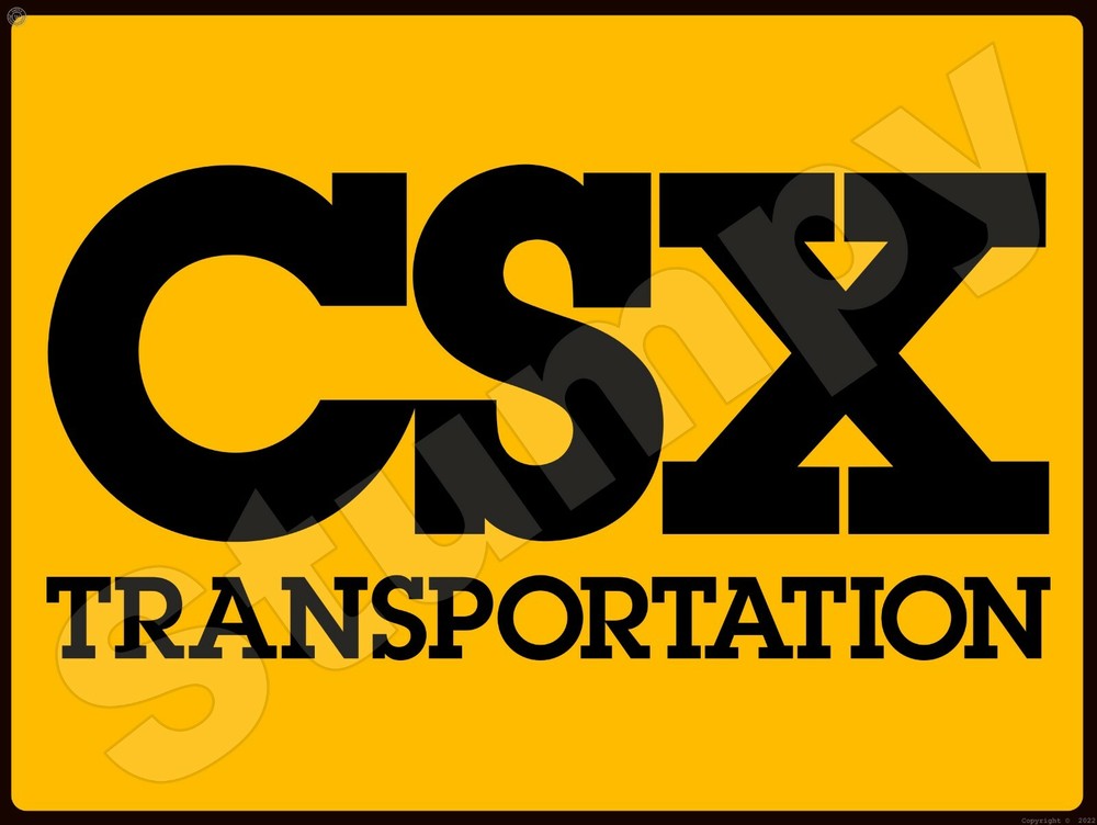 CSX Transportation Metal Sign 9" x 12" or 12" x 16"