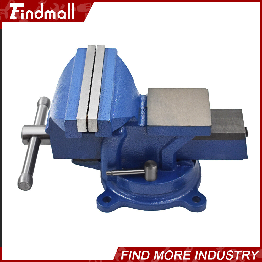 Findmall 5" Bench Vise with Anvil Swivel Locking Base Table Top Clamp Heavy Vice