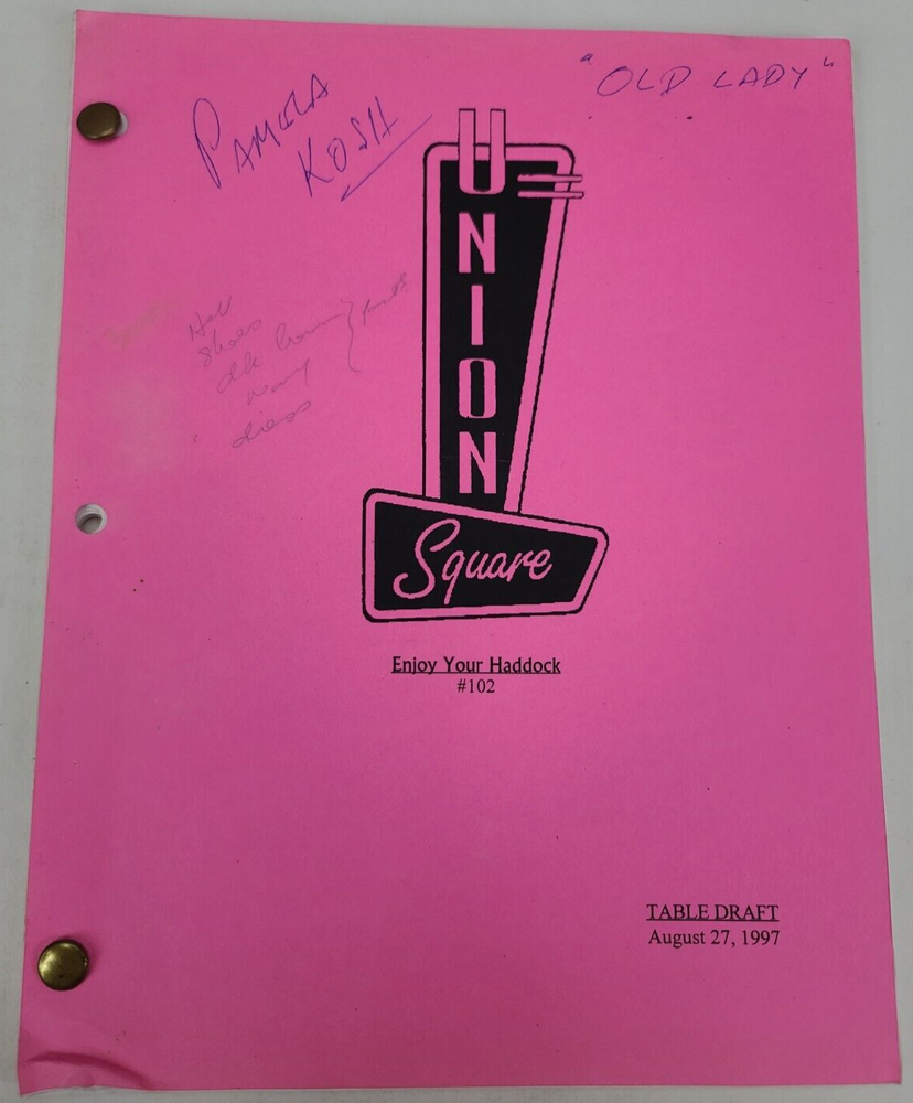 UNION SQUARE / George McGrath 1997 TV Script, Jazzmun "Enjoy Your Haddock"