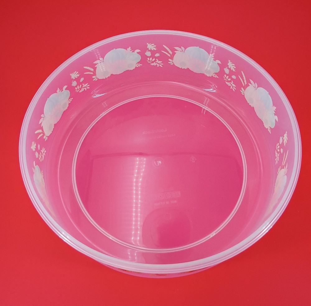 LocknLock Floral Pattern Plastic Microwave Oven Cookware 2.5qt