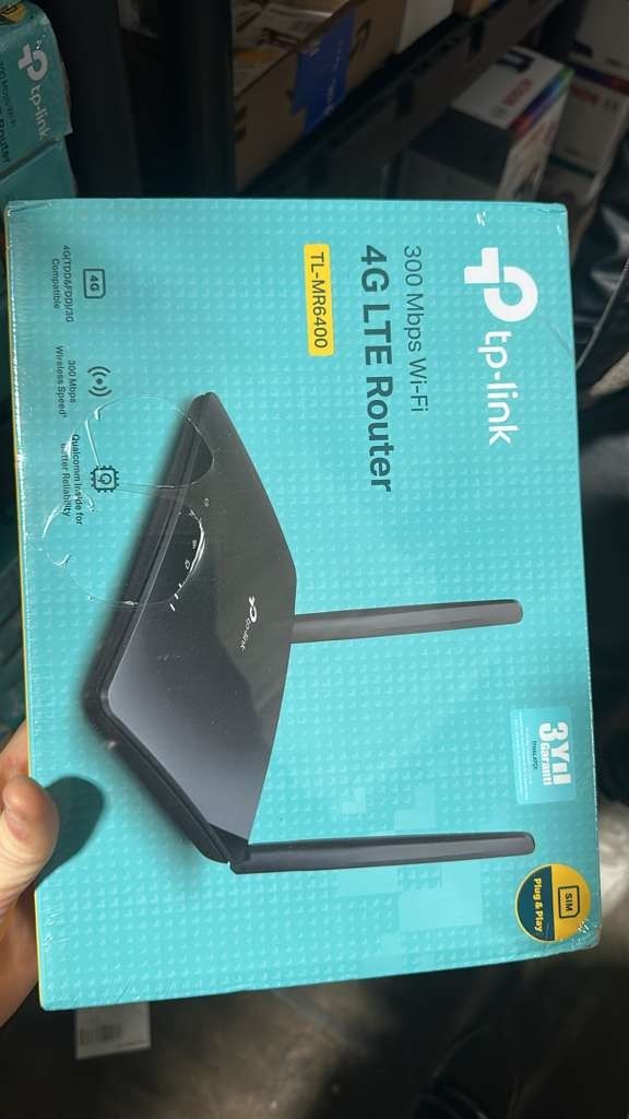 TP-Link TL-MR6400 Smart Wireless Router 300Mbps Wi-Fi 4G Sim Card Slot LTE Black