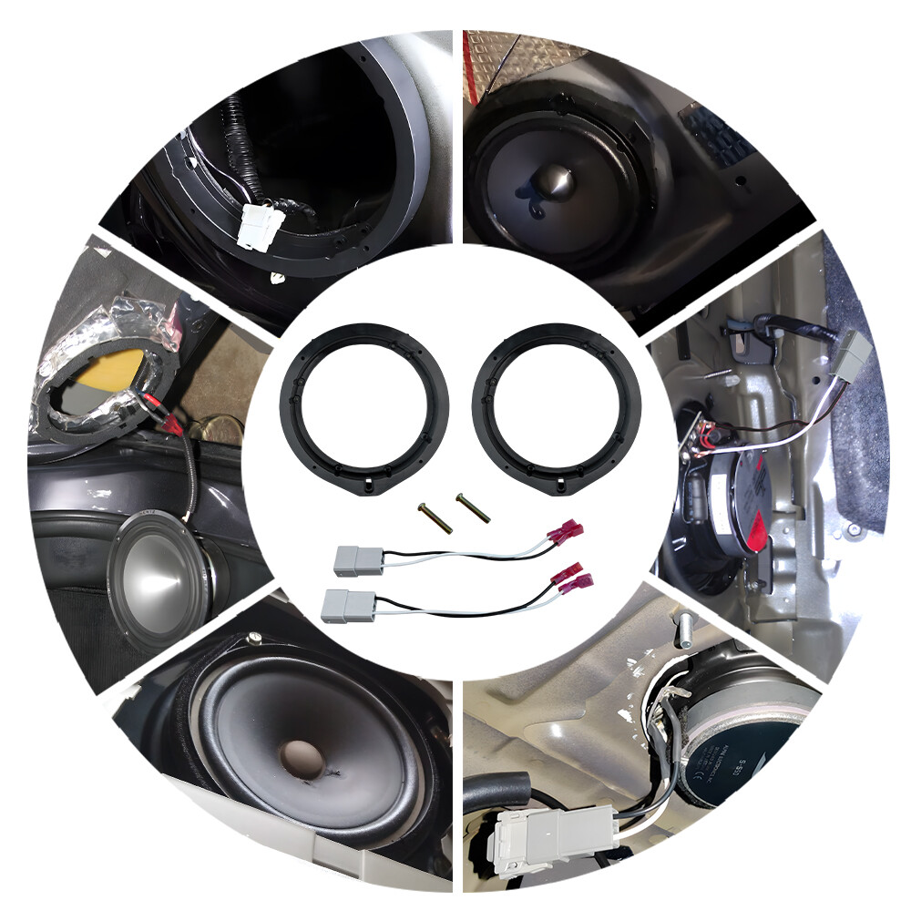 2pcs Fit HONDA CRZ (2011-2016) Door Speaker Upgrade 6.5" Spacer Harness Adapter