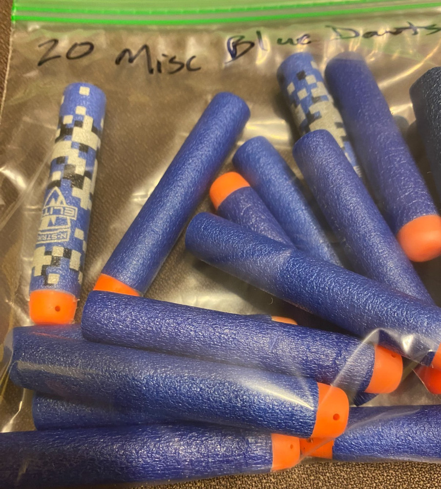 20 Miscellaneous Blue Nerf Darts