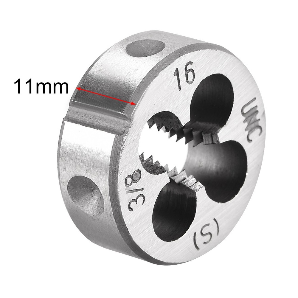 3/8-16 UNC Round Die Machine Thread Right Hand Threading Die Alloy Tool - 2pcs