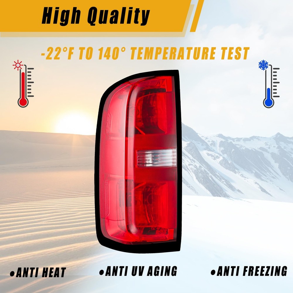 Tail Light Compatible With 2015 2016 2017 2018 2019 2020 Red Left Driver Side
