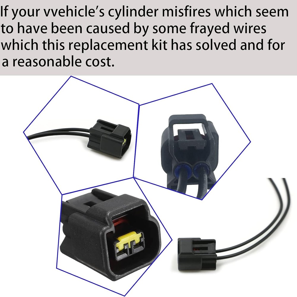 8 Pack Ford Ignition Coil Connector Plug Harness - Compatible with Ford...