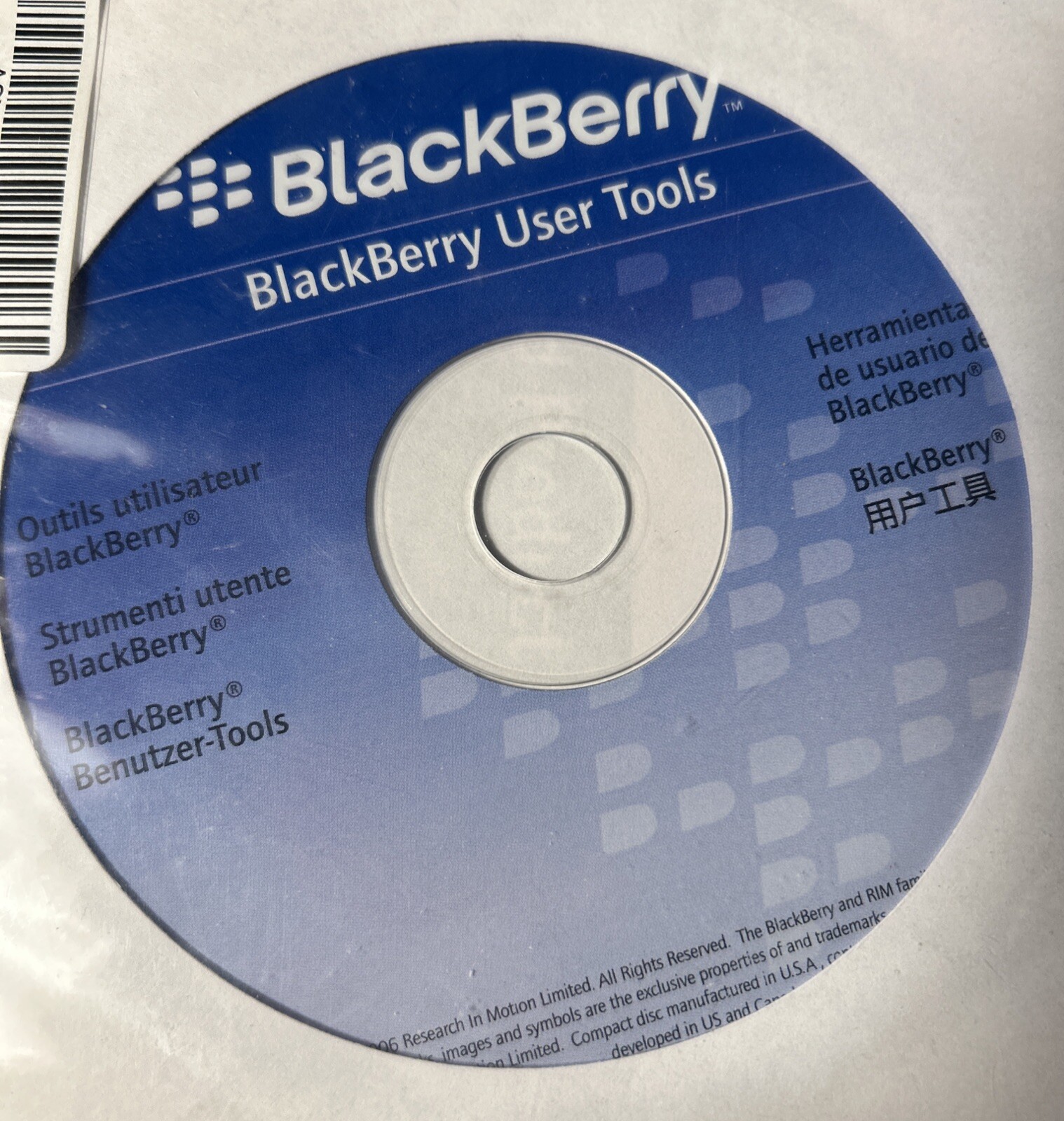 Blackberry User Tools Software Windows Computer PC CD-ROM 2006 Disc & Manual New