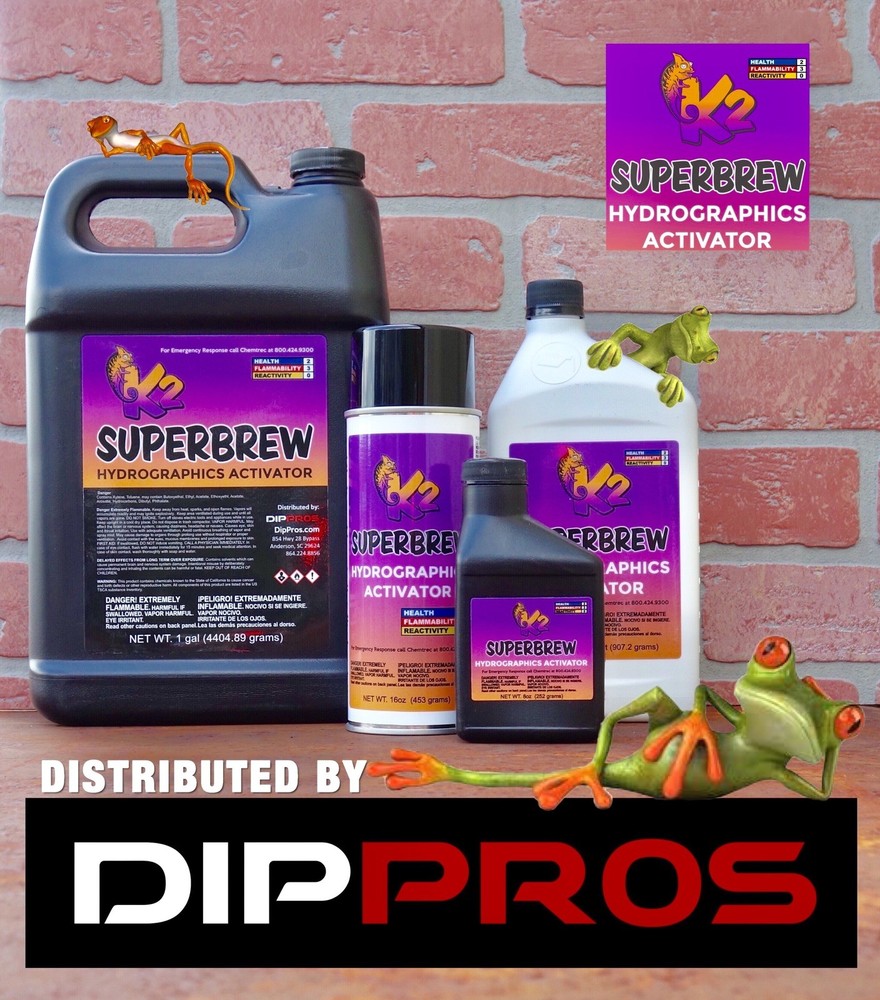 8oz K2 SUPER BREW Hydrographics Liquid Activator cooler then hydrovator