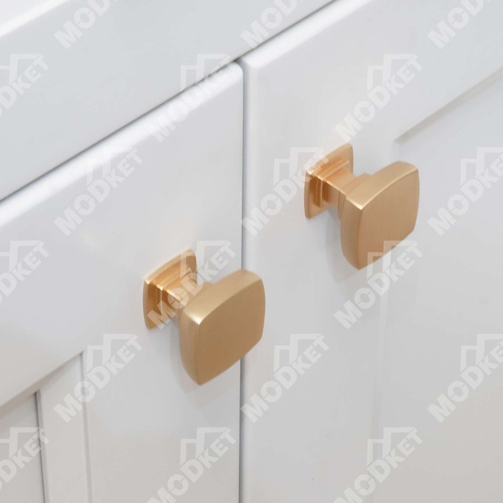 Solid Brushed Champagne Gold Cabinet Pulls Knobs Handles Kitchen Bathroom Drawer