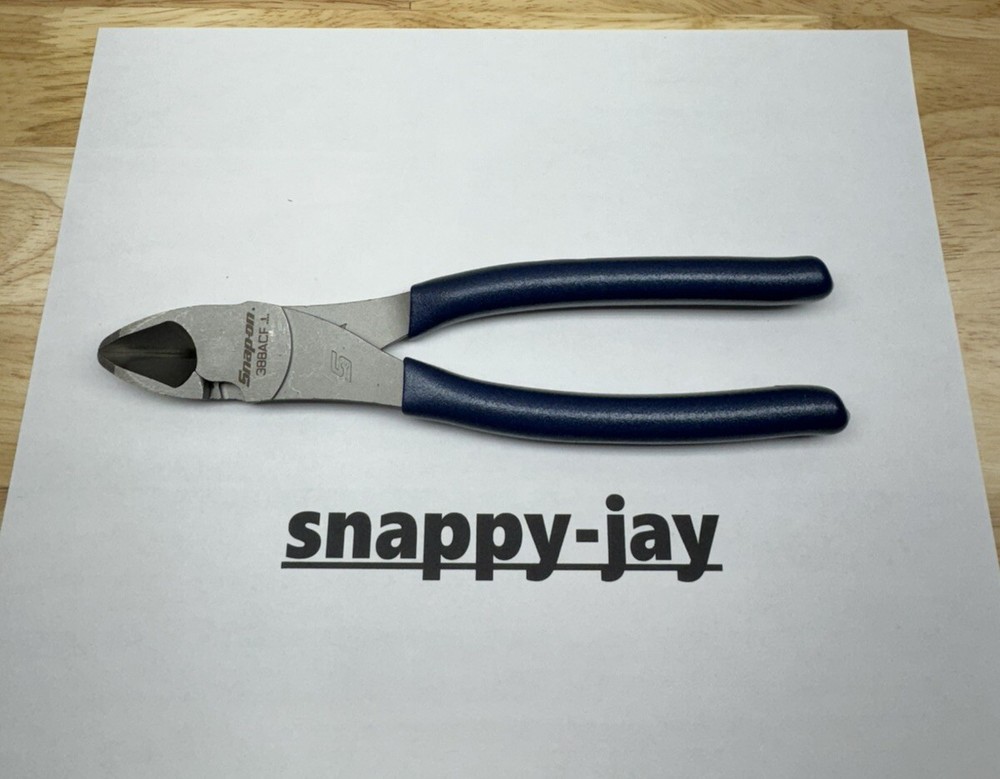 Snap-on Tools NEW POWER BLUE Soft Grip 8" High Leverage Diagonal Cutter 388ACF