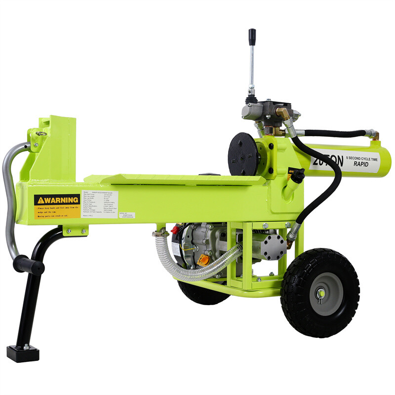 Log Splitter 20 Ton Auto Return Ram System Gear Pump 7HP Engine Horizontal