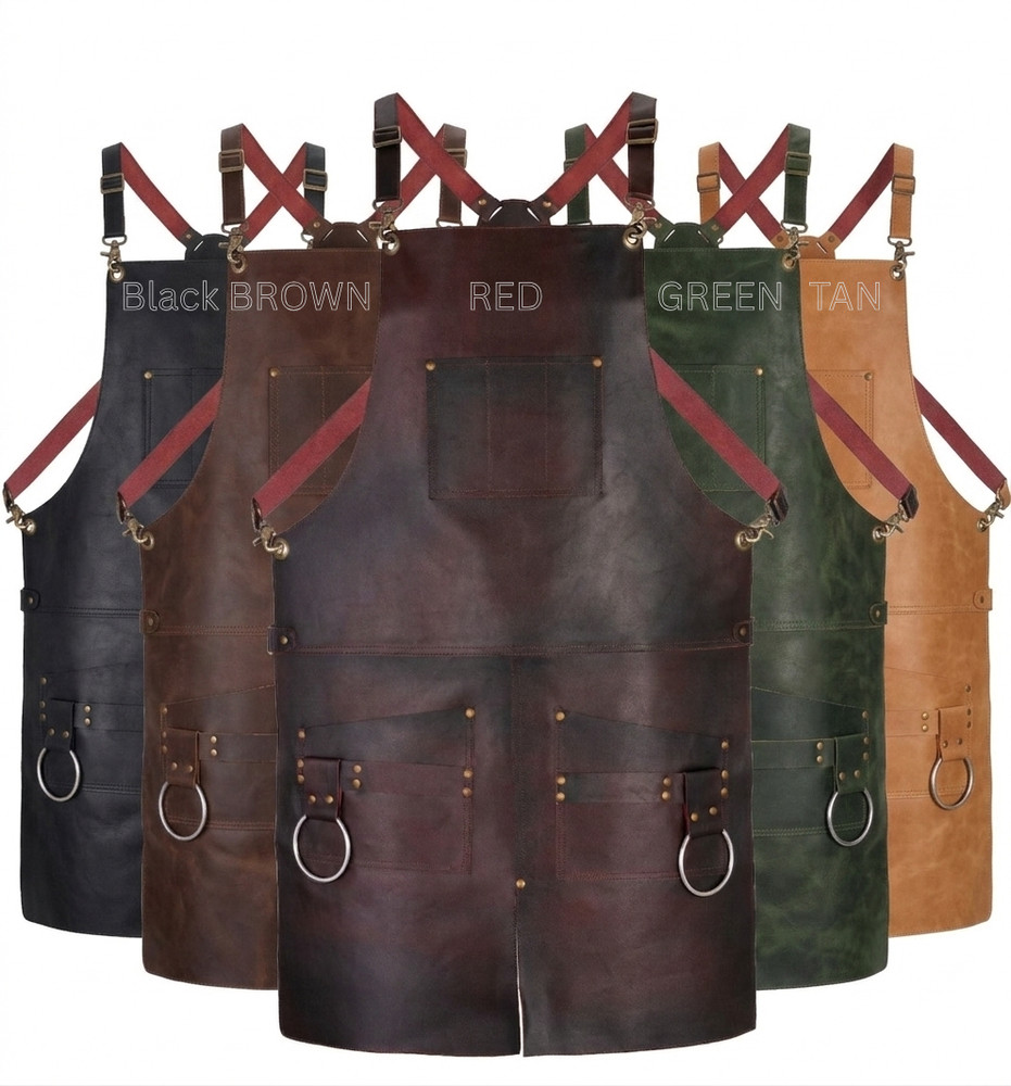 Leather Apron Full Grain Leather Work Apron Split Leg Blacksmithing Apron BBQ
