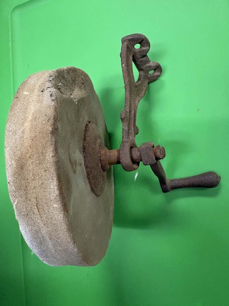Antique Bench Mount Hand Grinding Wheel