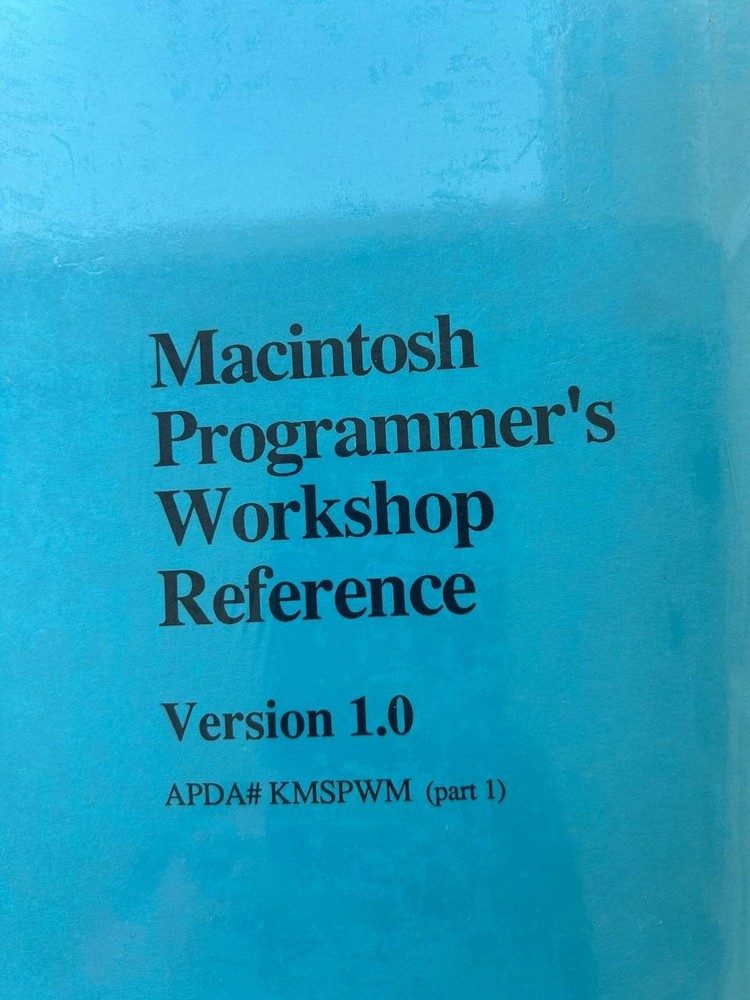 Apple MPW Programmer’s Workshop Reference v1.0 APDA Manual w/ Disk