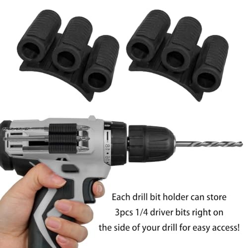 3Pcs Drill Bit Holder Tool, Locking Tool Clip Holder with High Strength