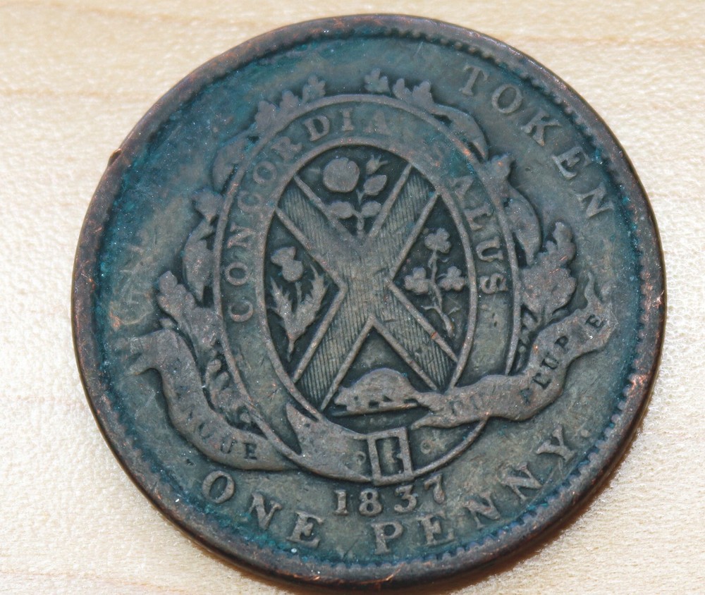 1837 Canada Banque du Peuple One Penny Token