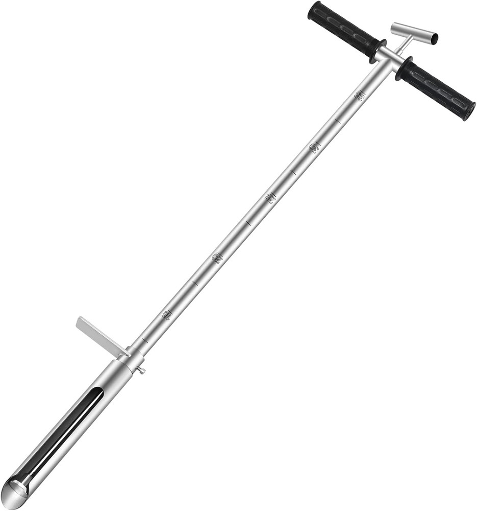 40 Inch Soil Sampler Probe, Stainless Steel Soil Core Sampling Tool with T-Handl