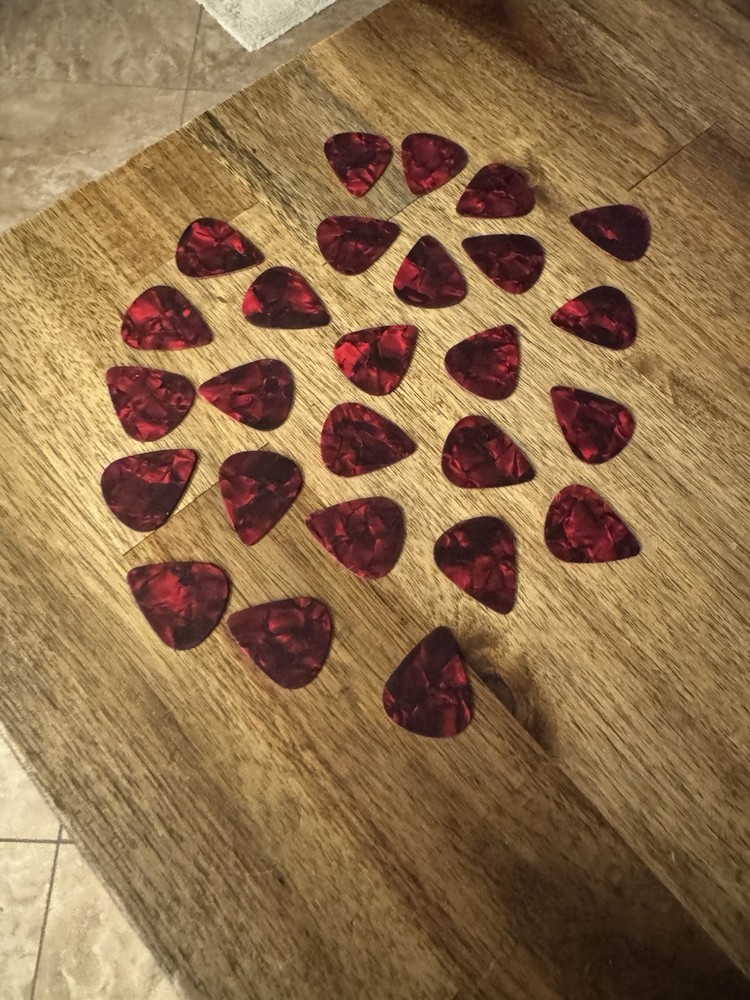 351 UNPRINTED Brown Wine Colored Heavy Guitar Picks Celluloid 25 picks New