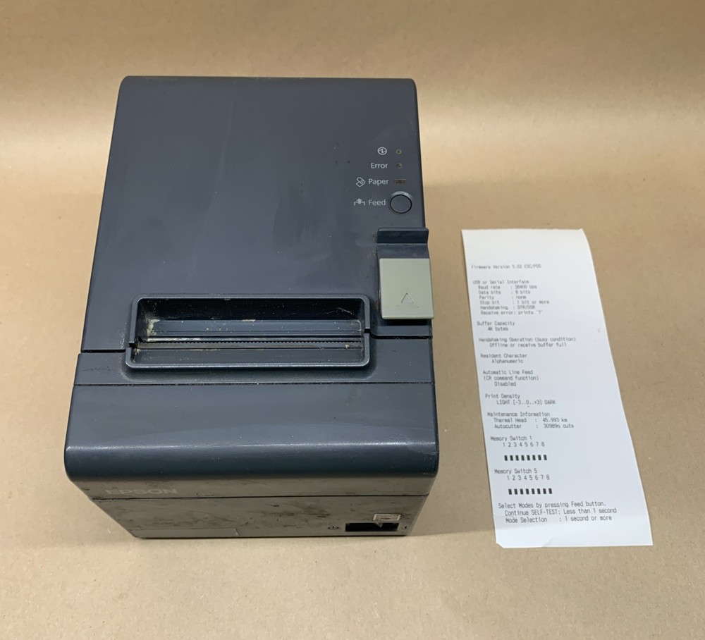 Epson TM-T20II Thermal Serial Receipt Printer  - TESTED WORKING