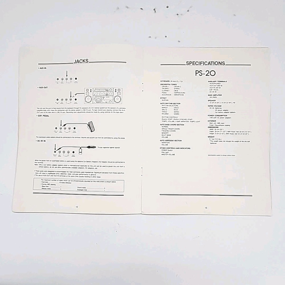 Yamaha Portable Keyboard Playing Guide 1981 Paperback Booklet