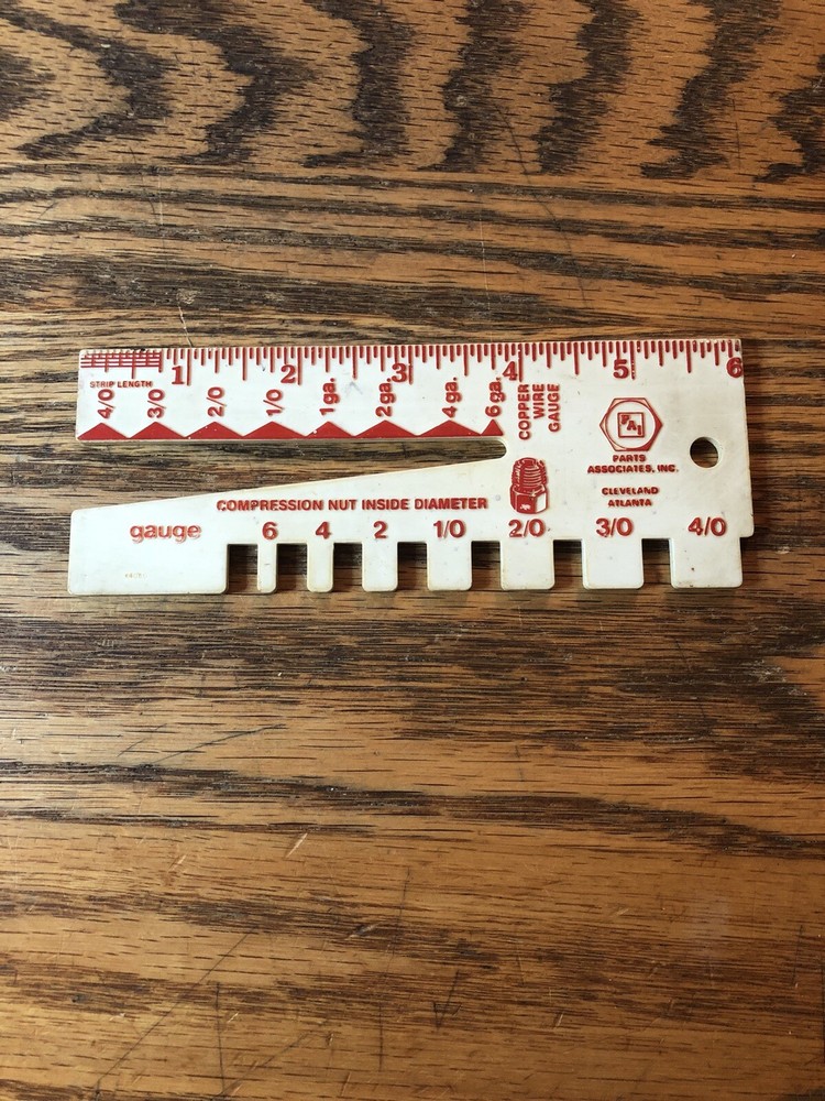 PAI Copper Wire & Compression Nut Inside Diameter Gauge .. Rare Tool !