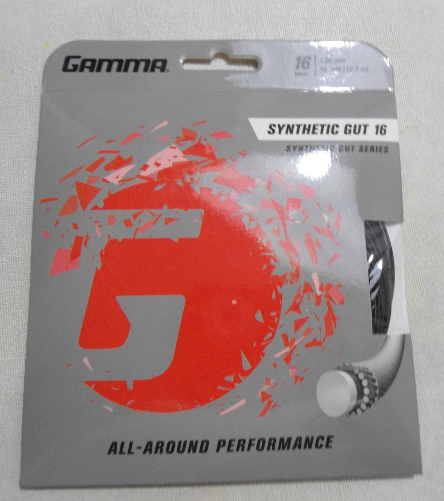 Gamma Synthetic Gut 16 Tennis String (Black)