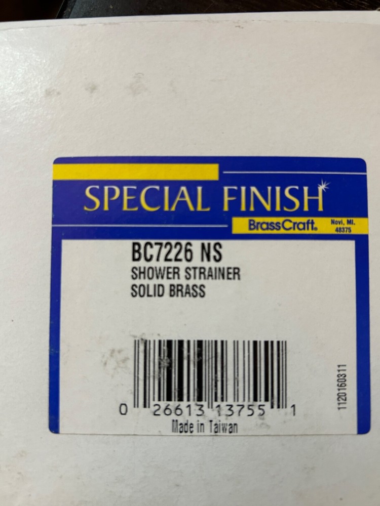 BrassCraft 4’’ Shower Strainer Drain Solid Brass Screw-in Satin Nickel