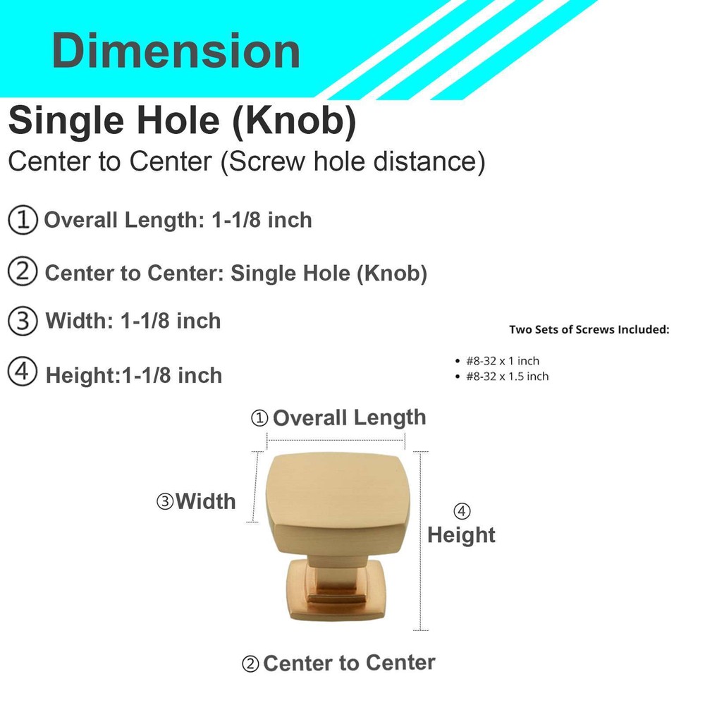 Solid Brushed Champagne Gold Cabinet Pulls Knobs Handles Kitchen Bathroom Drawer