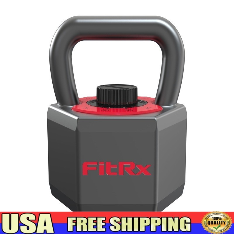 25lbs SmartStack Wide Handle Adjustable Kettlebell 40 lbs Home Gym Black