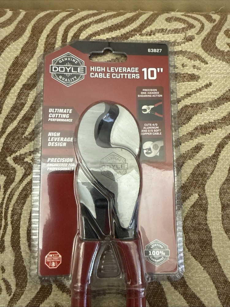 Doyle High Leverage Wire/cable Cutters 10" Red Grips 63827