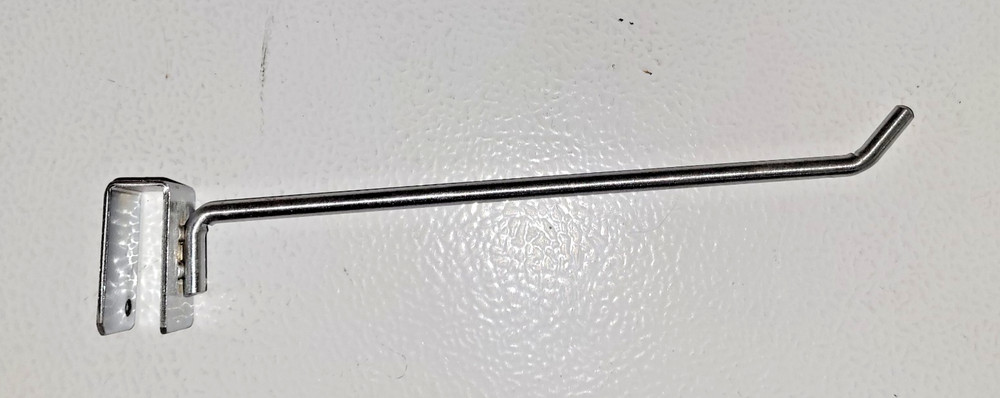 Chrome Metal Hook Wall Mount System Rectangular Tubing 7 Pieces