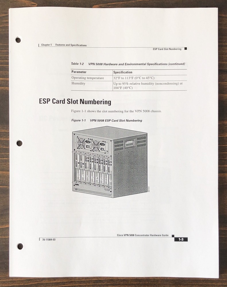 Cisco Systems - Cisco VPN 5008 Concentrator Hardware Guide (2001)